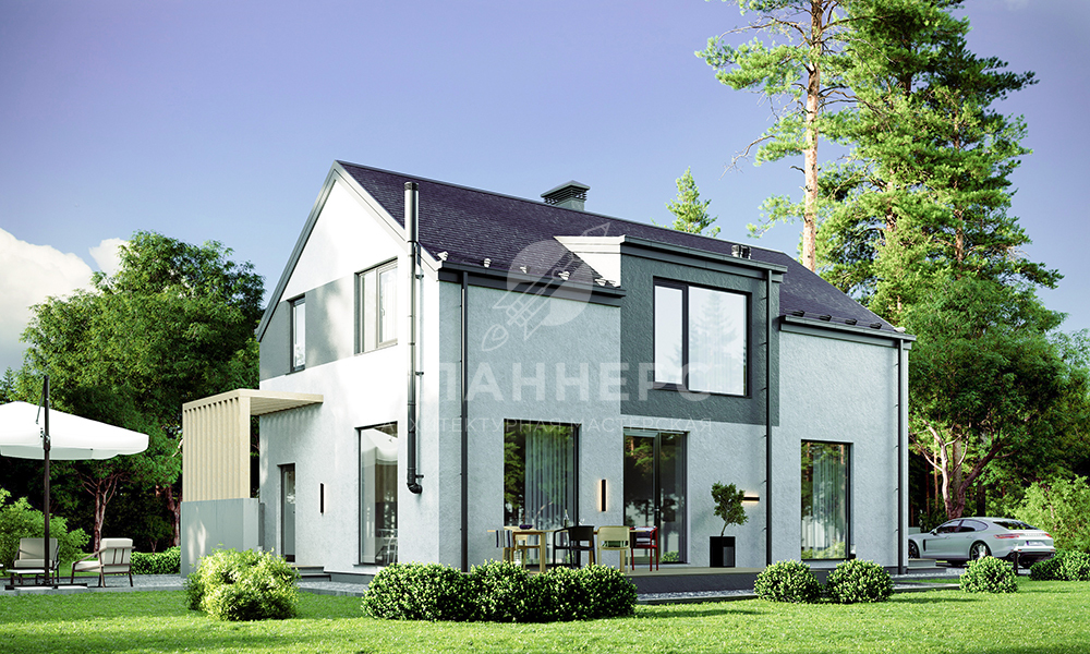 Проект дома с элементами скандинавского стиля - 252-166-1М