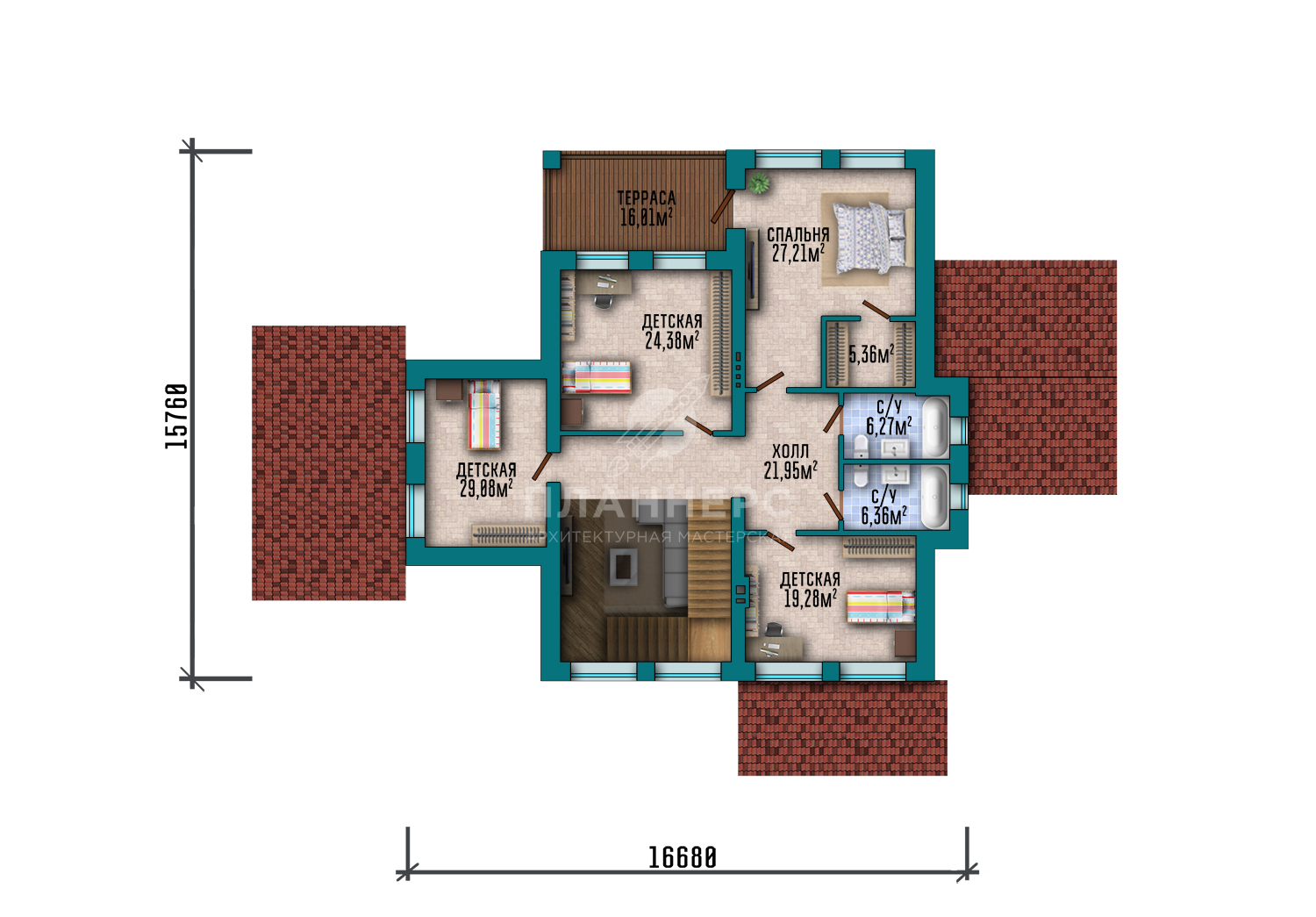 Мансардный этаж проекта 699-360-1М
